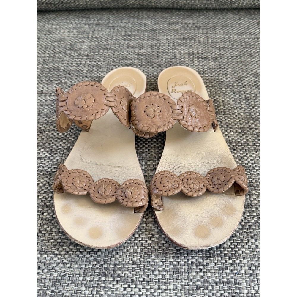 WOMEN'S JACK ROGERS LAUREN BROWN size 7.5‎ Flats Slip On